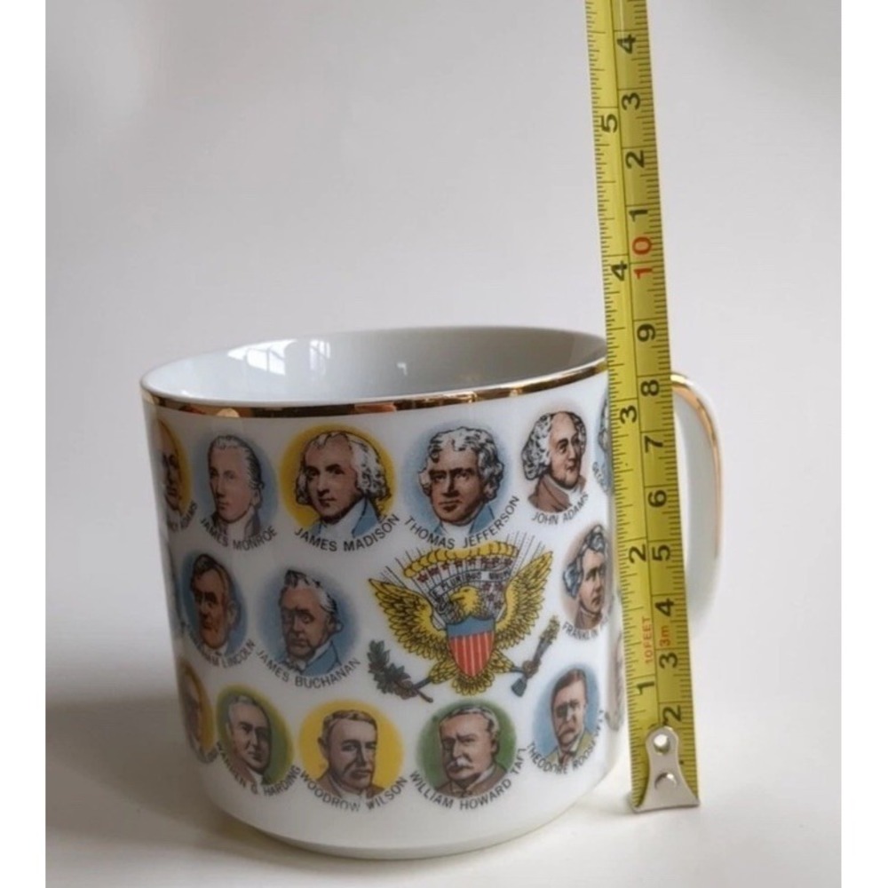 Vintage 1966 US Presidents: Washington thru LBJ Coffee Mug Chadwick Miller Japan - Picture 5 of 6